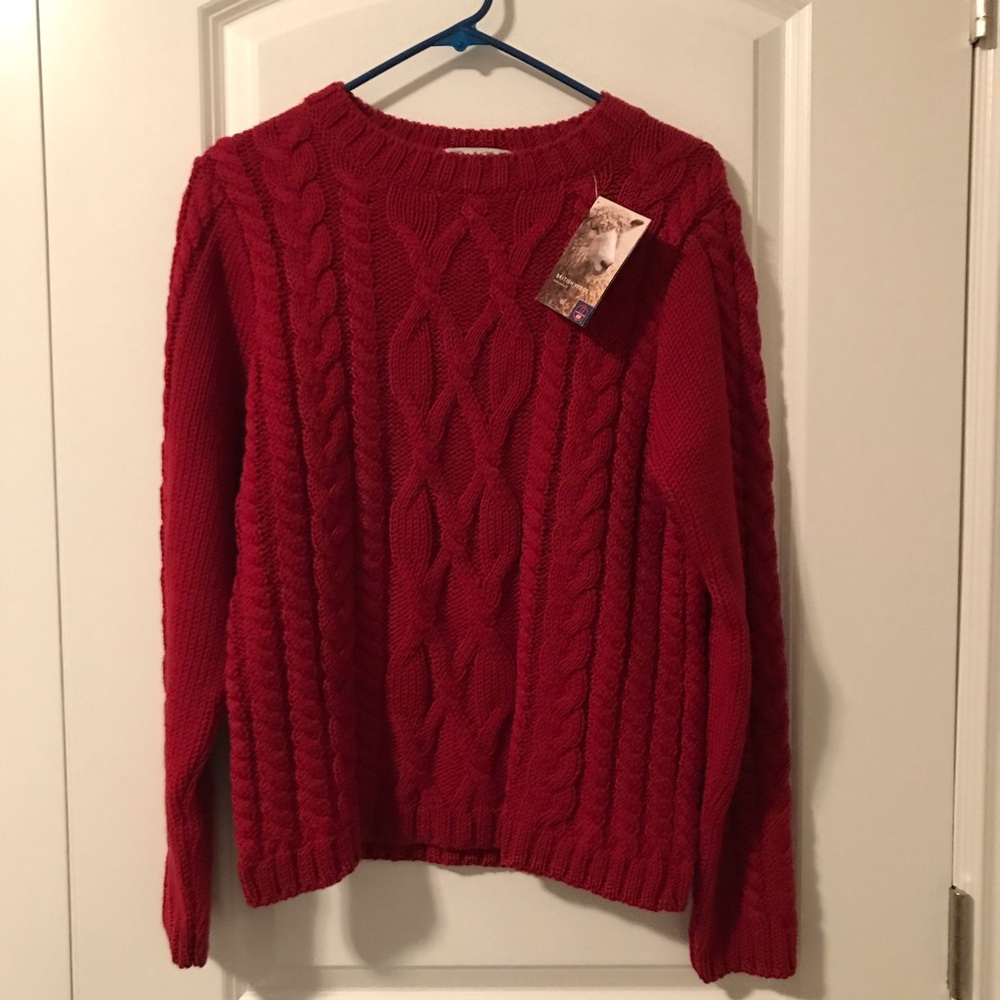 Real Scottish Wool cable knit sweater